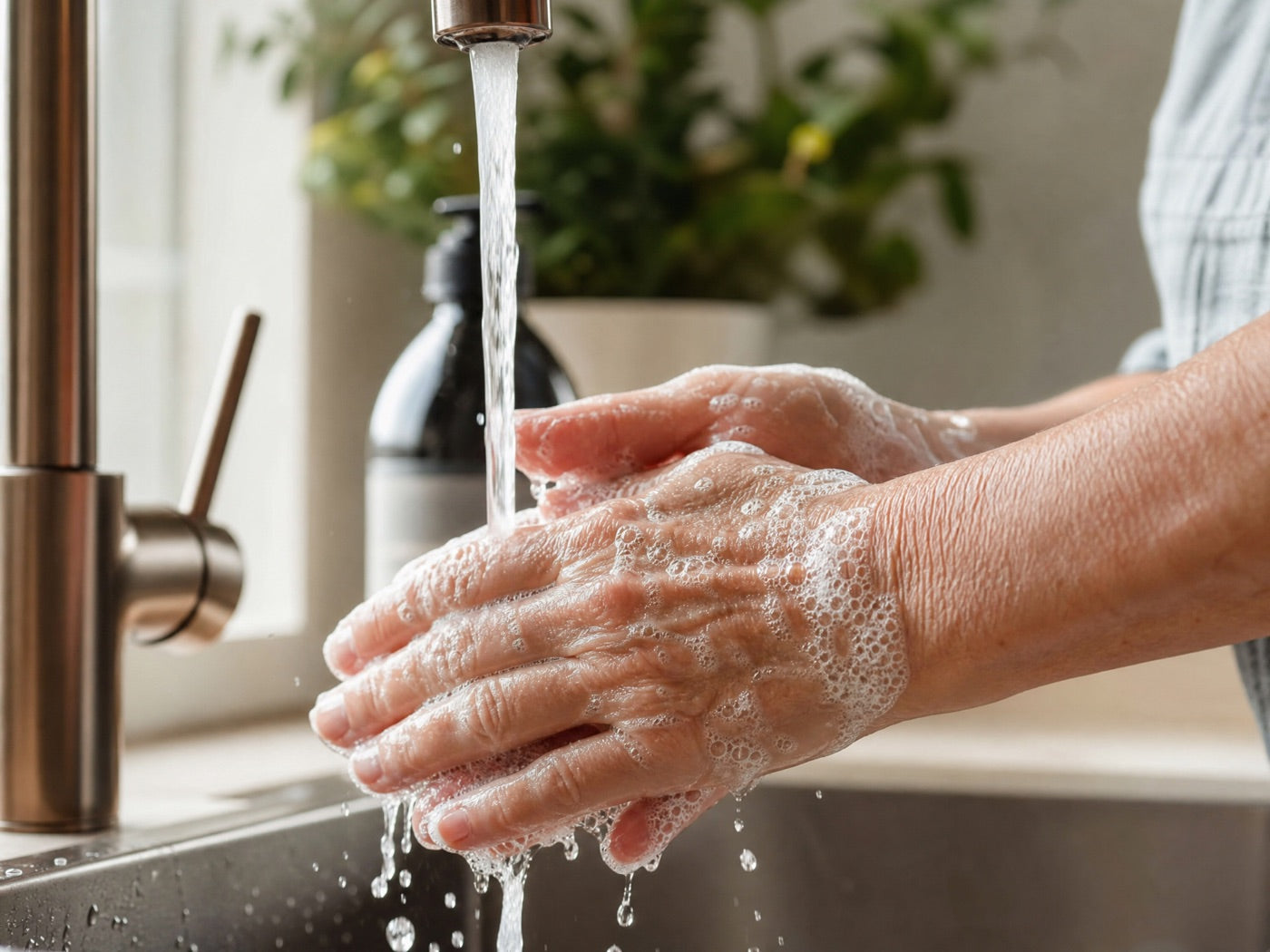 Constant washing strips the hands