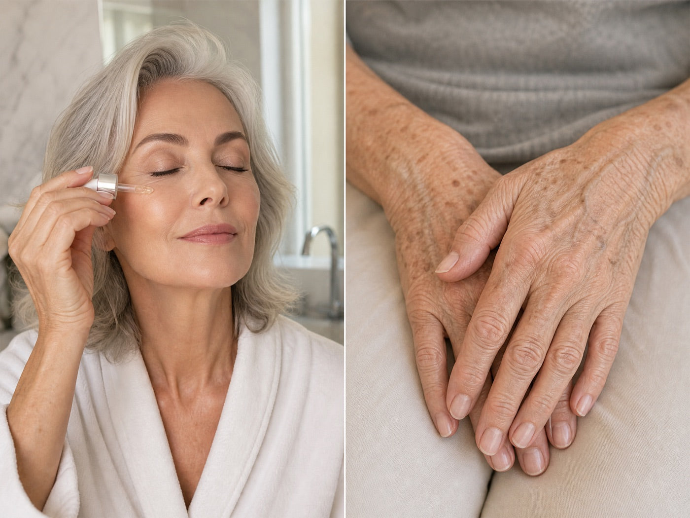 Pampered face, neglected hands