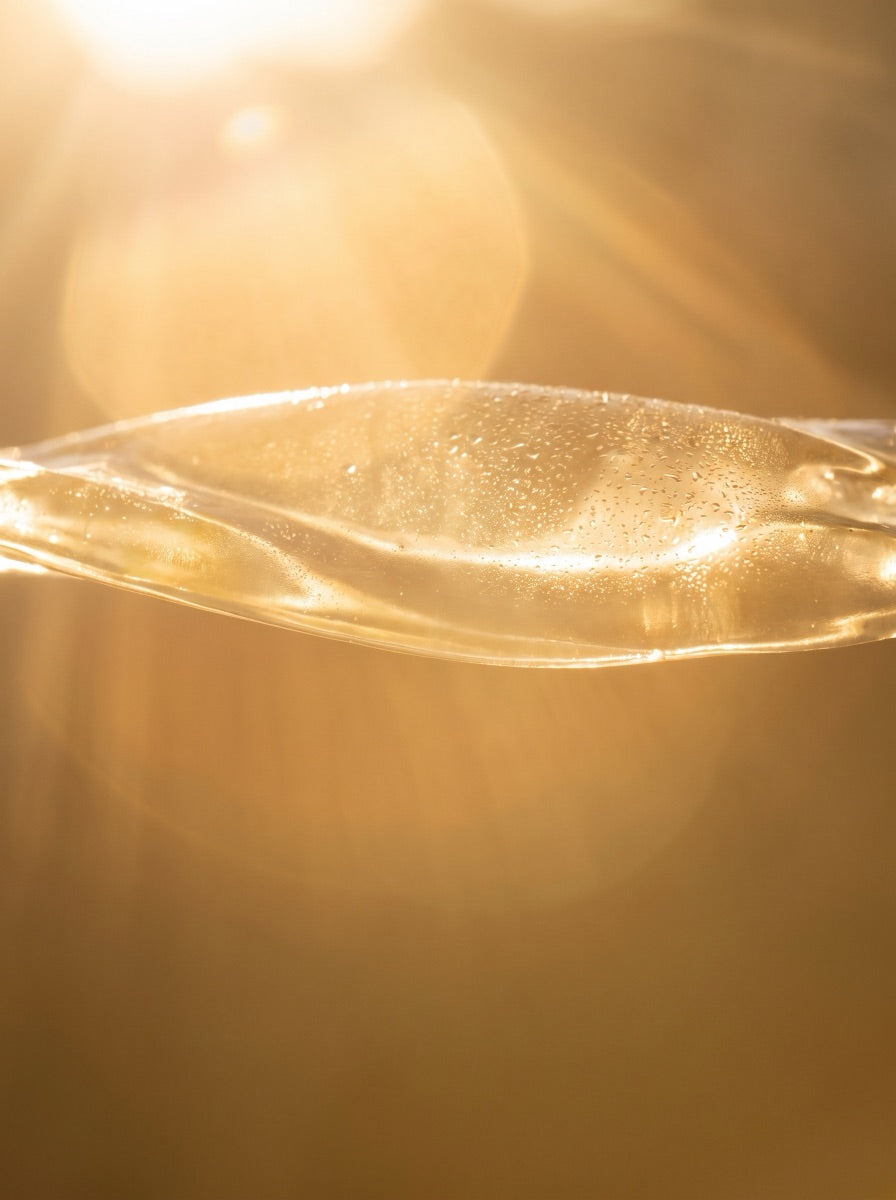 Warm golden UV protection light macro texture