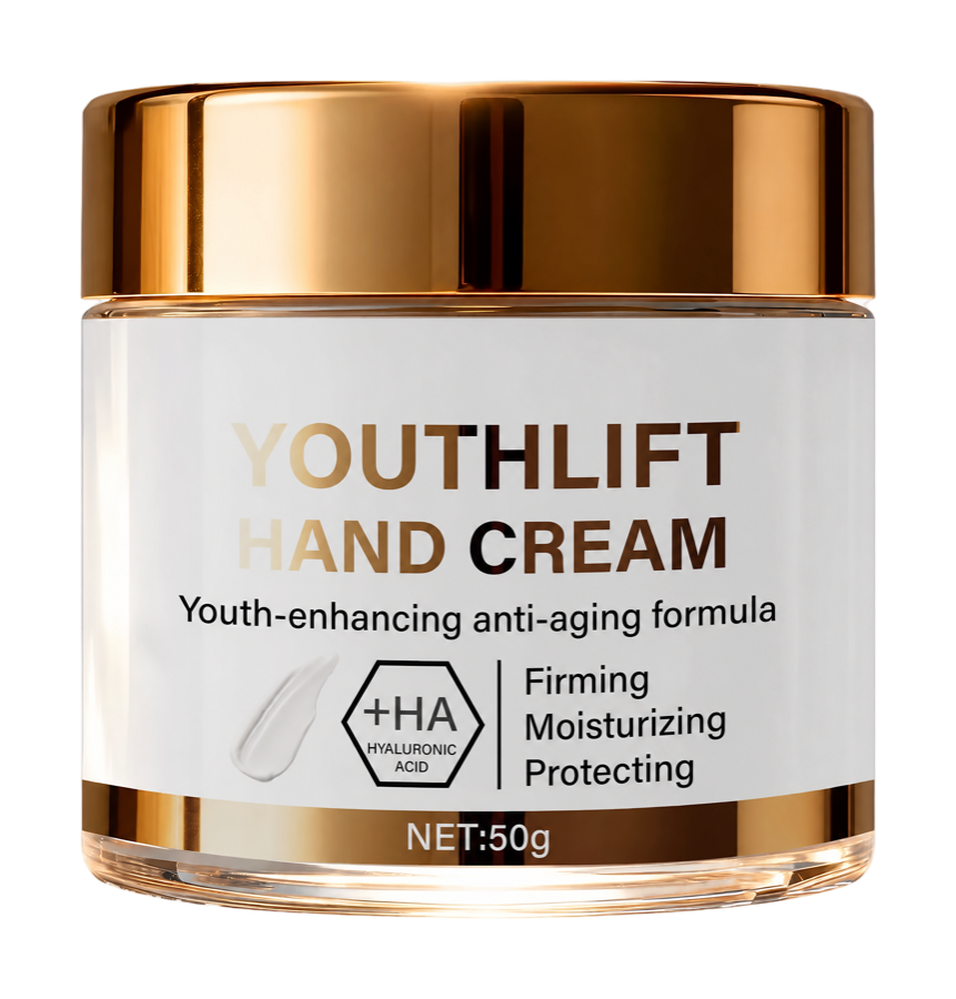 YouthLift anti-aging hand cream jar with gold lid